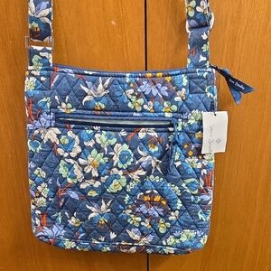 Vera Bradley Blue and Green Floral Crossbody Bag